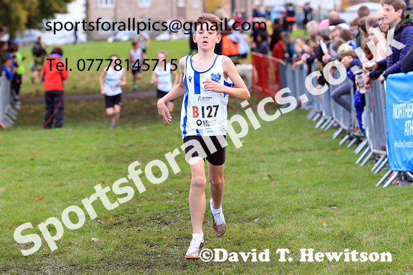 Boys under-13s, 2024 Northern Cross Country Relays, Graves Park, Sheffield.   Photo: David T. Hewitson/Sports for All Pics
